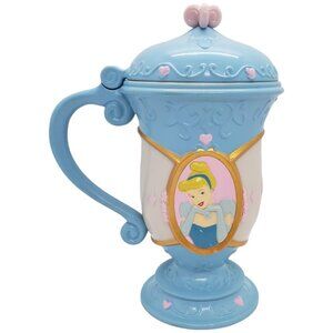 Disney on Ice Cinderella Cup Lidded Flip Top Mug Princess Fairy Tale Souvenir
